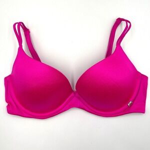 Victorias Secret Very Sexy Lightly Lined Plunge Bra Pink 34D Underwire 1349